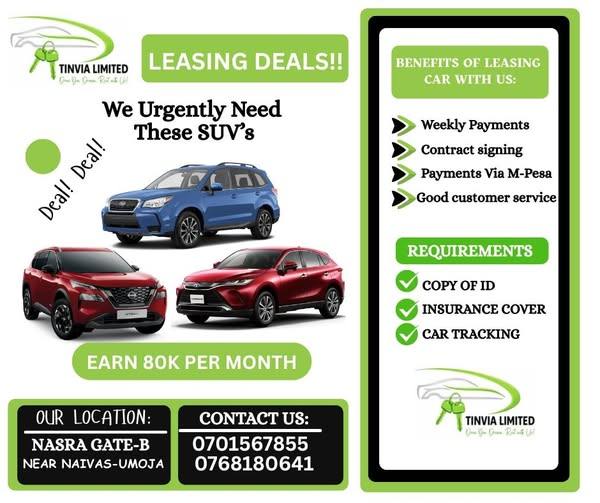 Tinvia SUV leasing poster